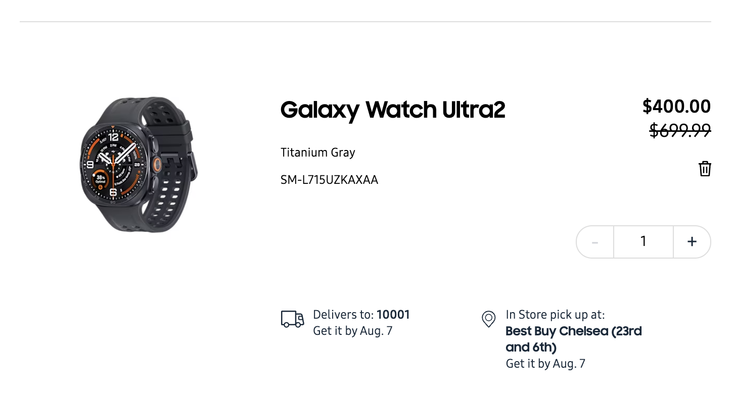A black watch on a white background
