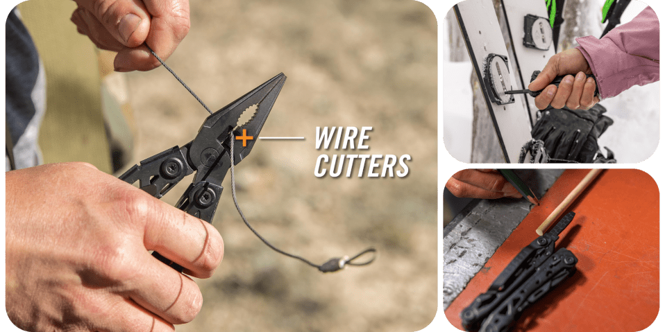 A close up of a person holding a wire cutter