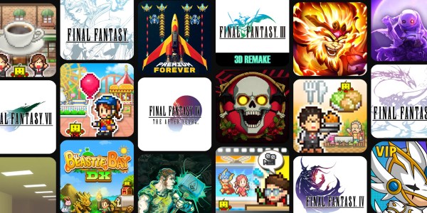 A collage of video game graphics