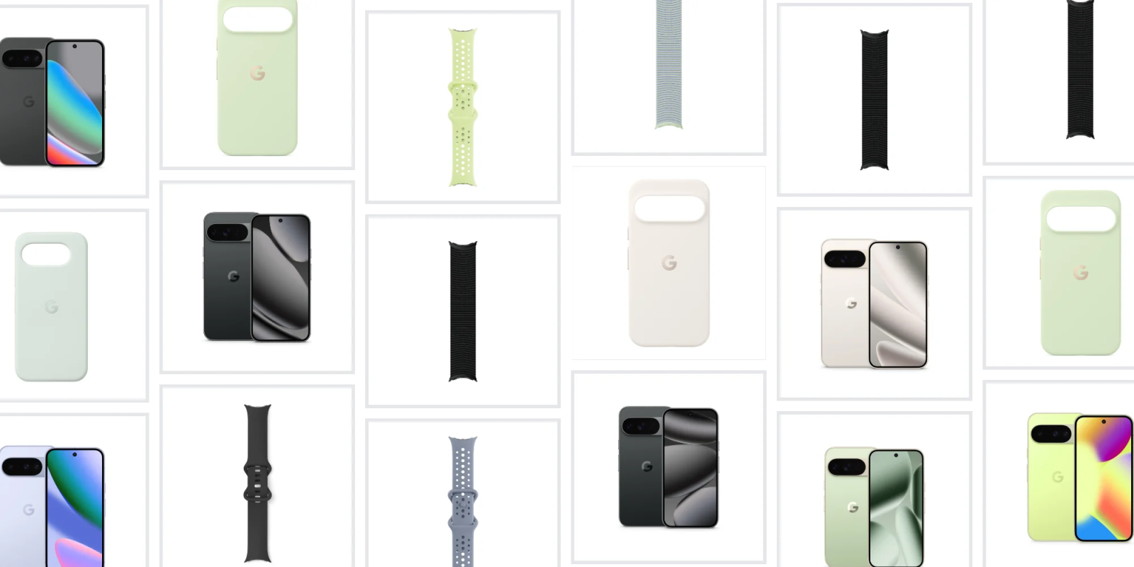 A collage of different cell phones