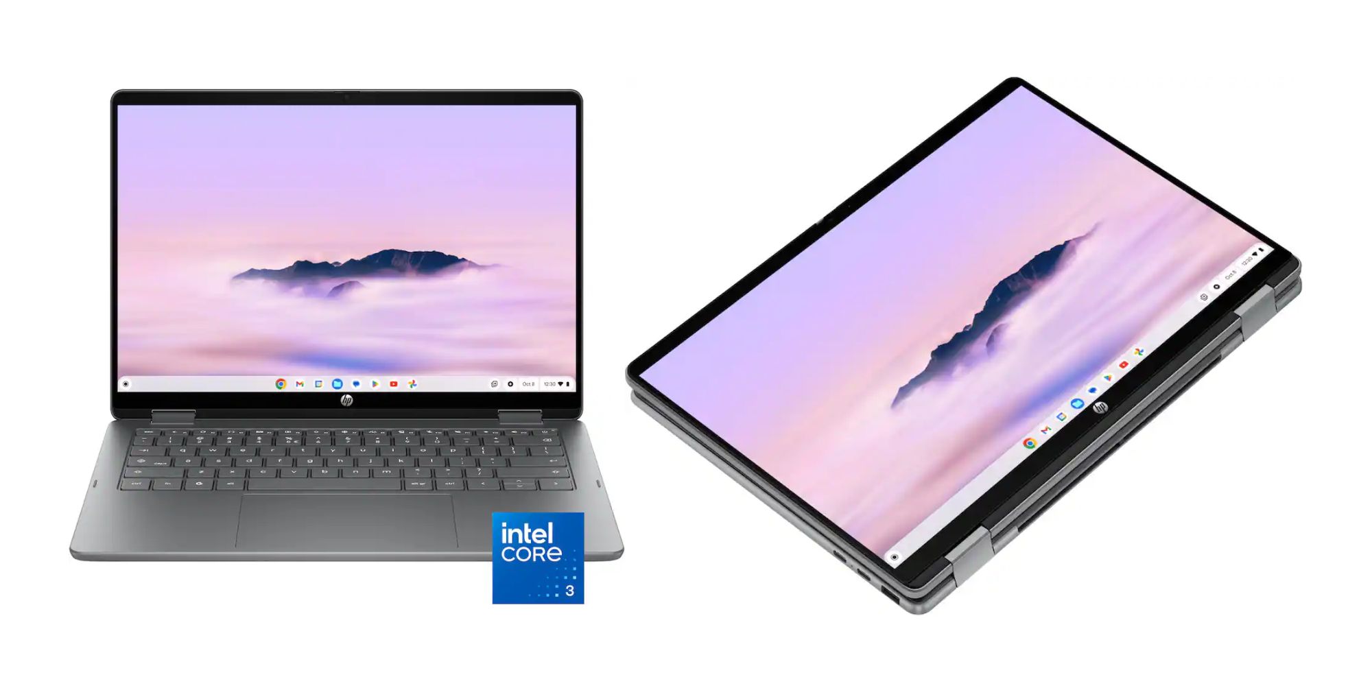 Image showing renders of HP's Chromebook Plus 2-in-1 notebook.