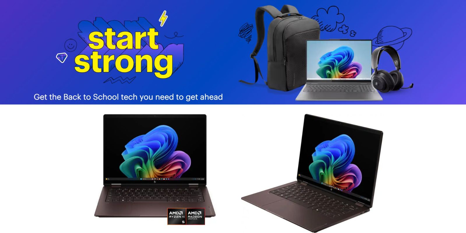 A laptops and a backpack