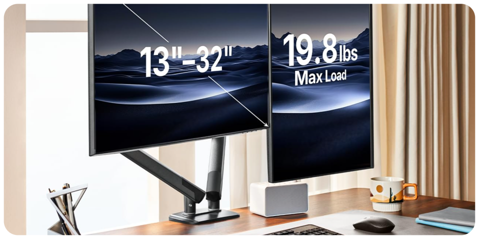 A computer screens on a desk