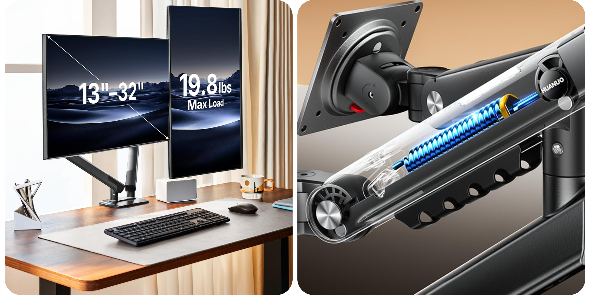 HUANUO’s FlowLift Pro floats two monitors above your desk for $38 shipped (Reg. $60)