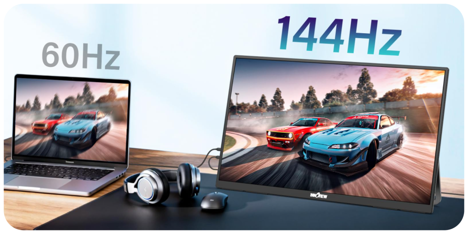 A computer screen with a laptop and headphones