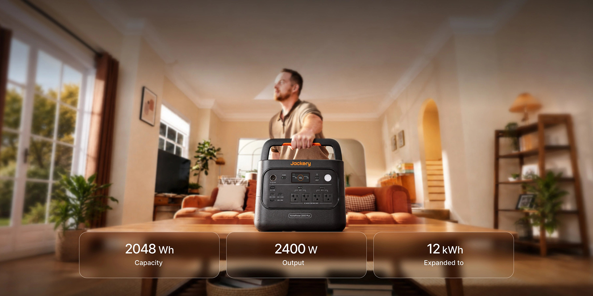 A man holding a power outlet