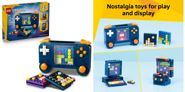 A collage of a toy