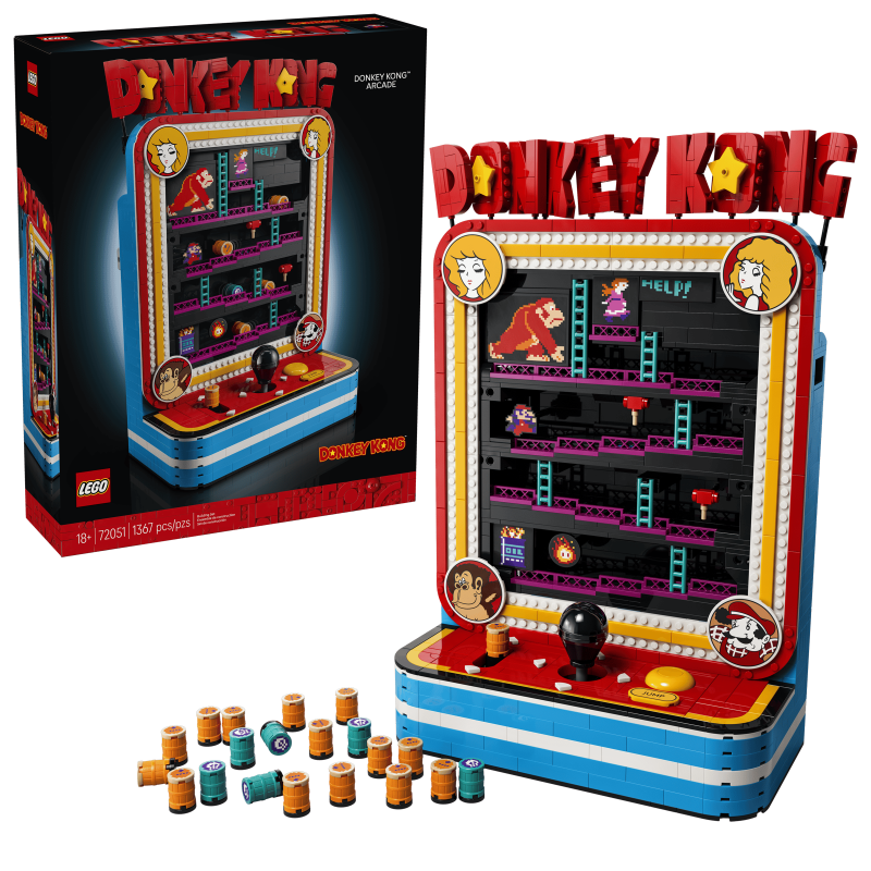 A toy machine with a box and a few objects