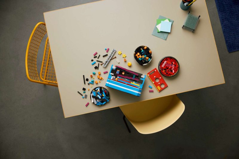 A table with toys on it