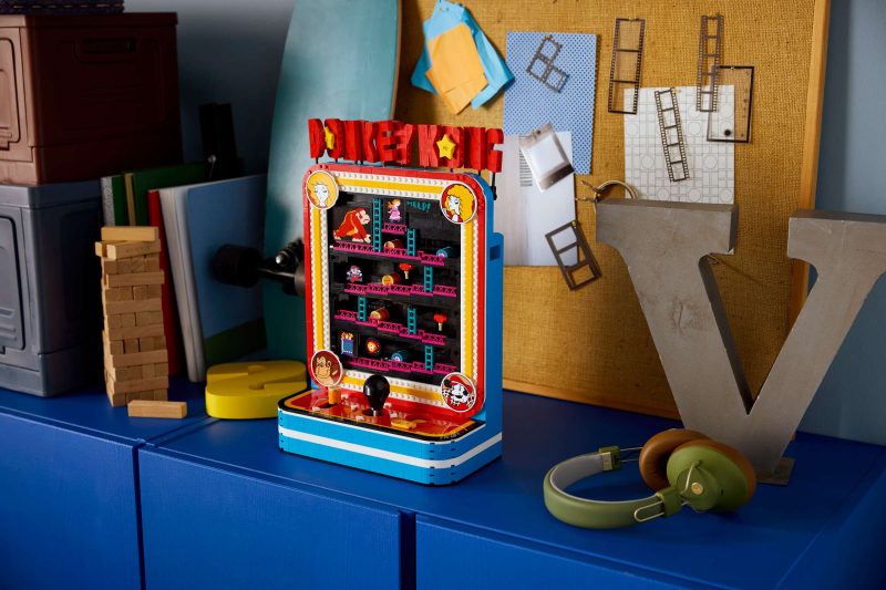 A toy game on a blue table