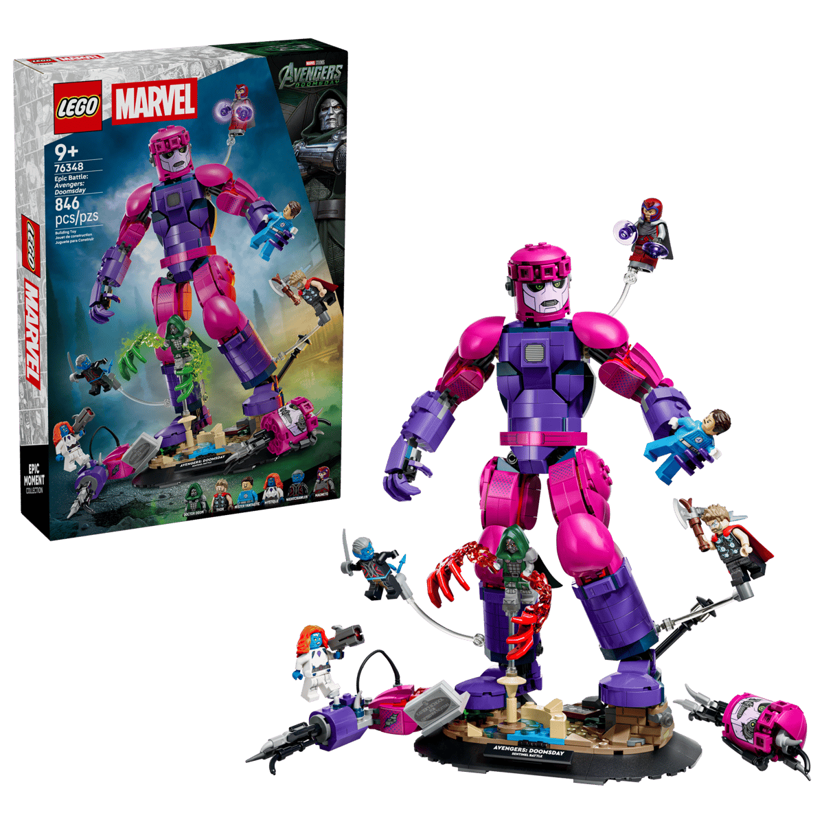A toy figure with box