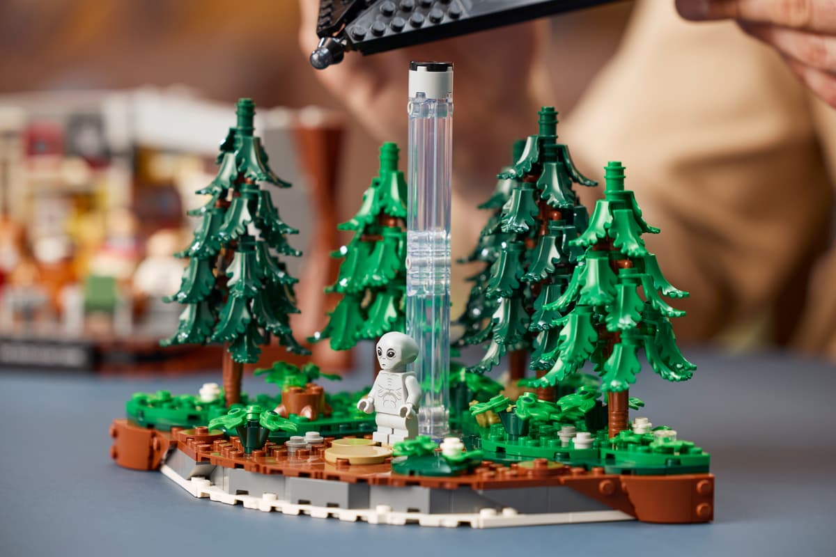 A toy figurine with trees