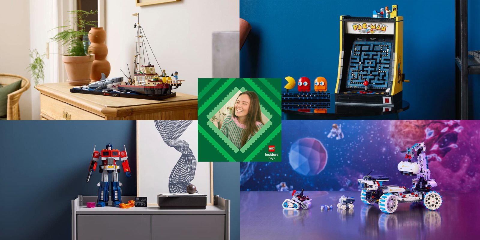A collage of toys