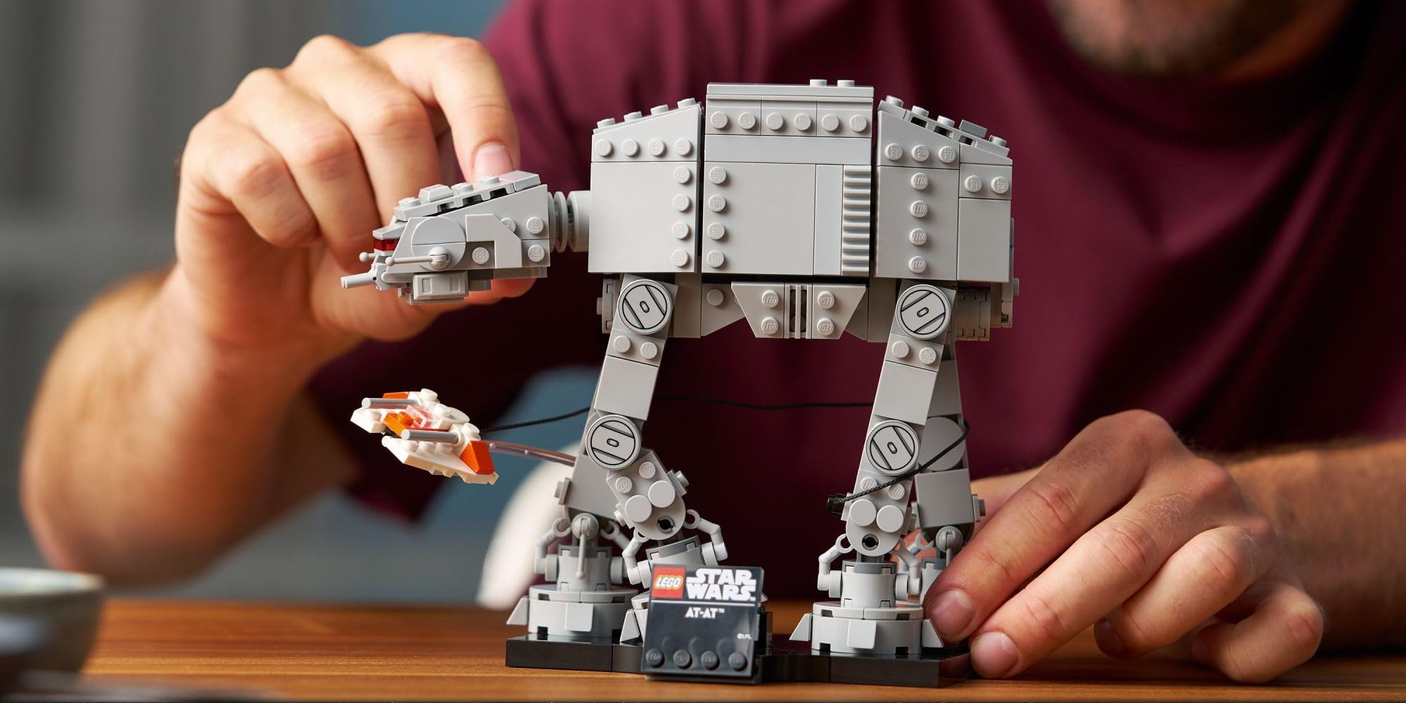 LEGO’s 525-piece Star Wars microscale AT-AT walker with a Rebel snowspeeder is down at a $52 low at Amazon
