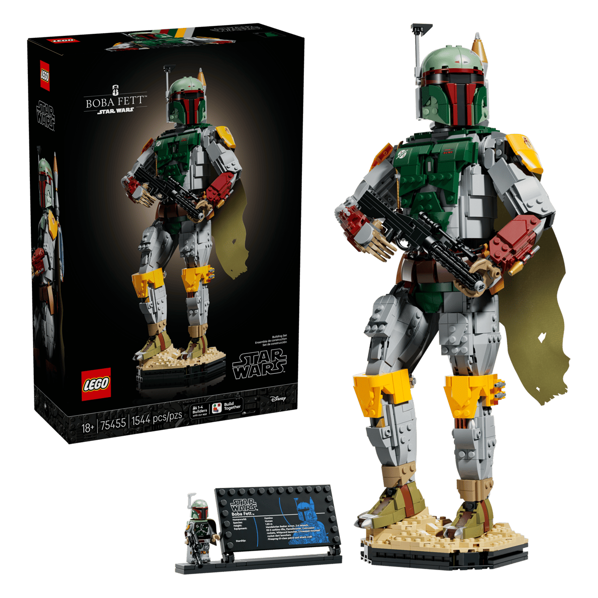 A toy figure with a box