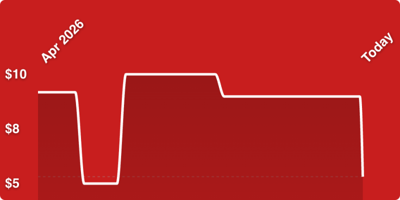 A white line on a red background