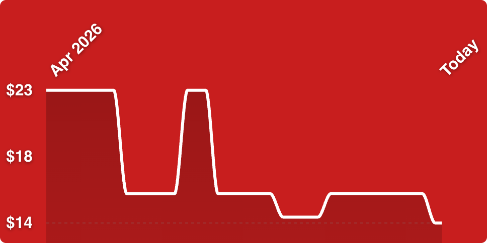 A red background with a line of a tower