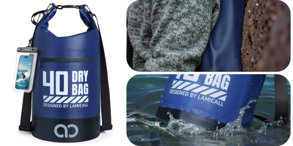 A blue and black bag