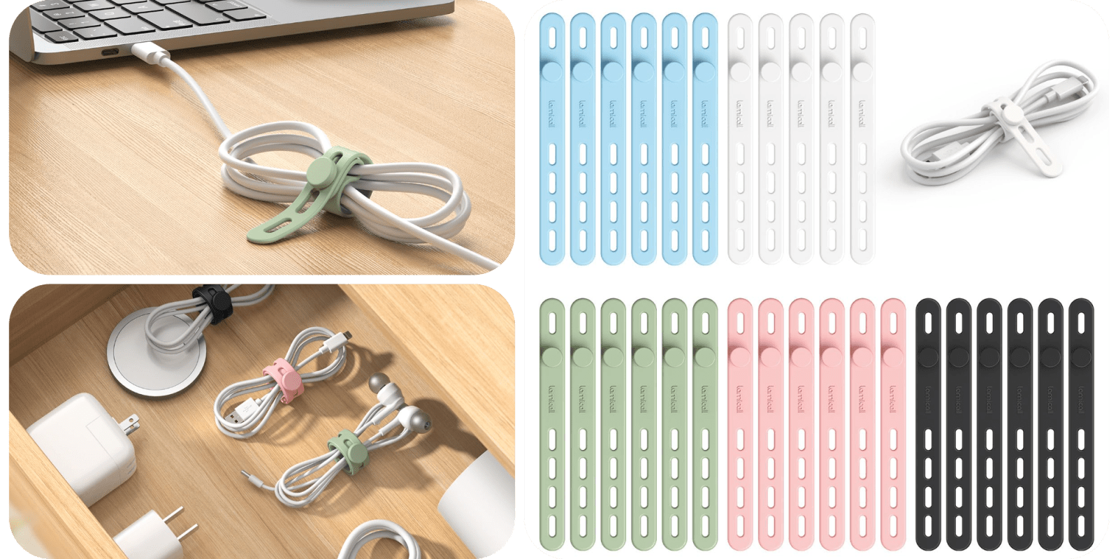 A collage of different types of cables