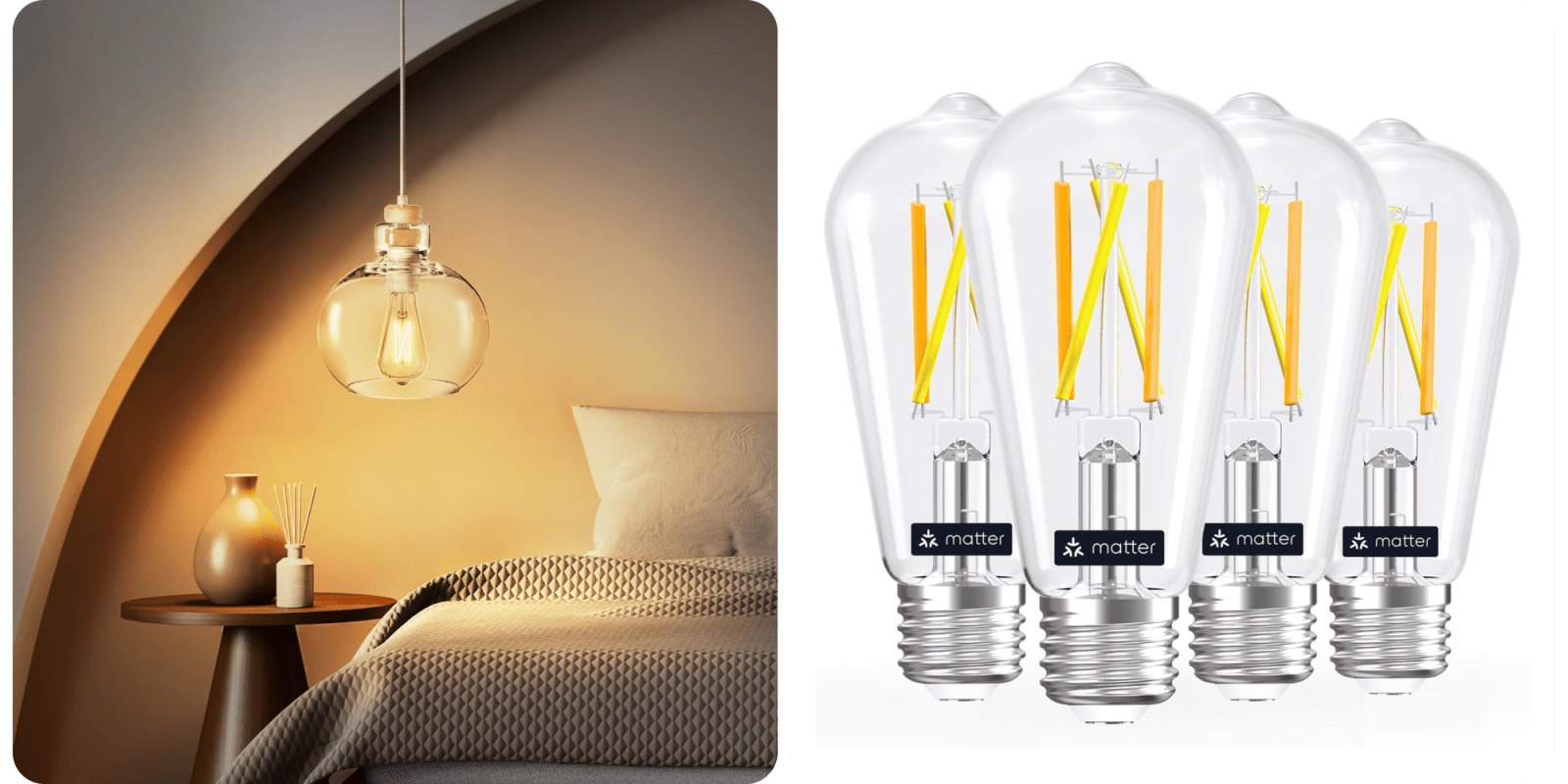 Add four Matter-certified Edison light bulbs to your Apple, Google, or Alexa smart home at less than $8 each