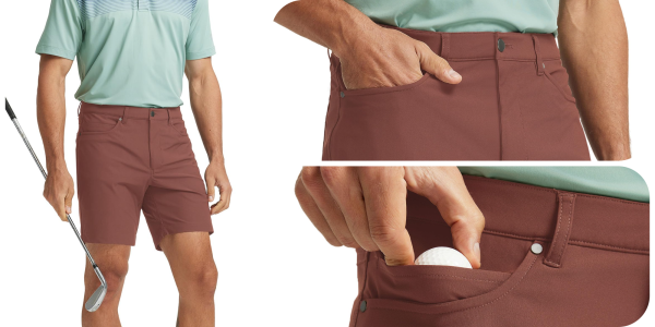A man putting a golf ball in his pocket