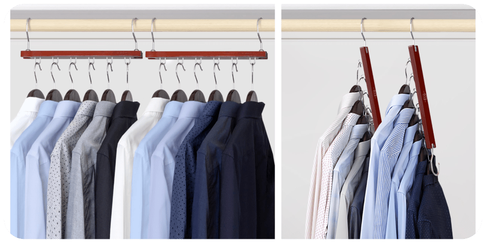 A group of shirts on a swinger