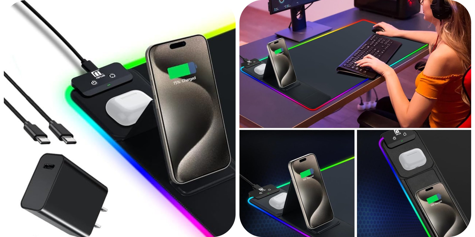 Top off your iPhone and AirPods on this dual Qi charging desk mat, now $30 (Reg. $70)