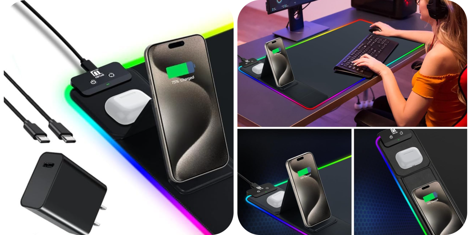 Top off your iPhone and AirPods on this dual Qi charging desk mat, now $30 (Reg. $70)