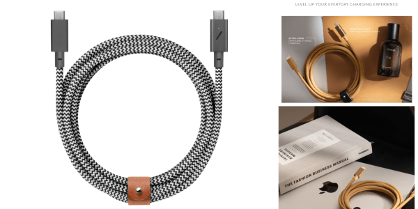 A close up of a cable