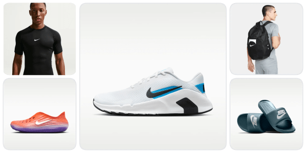 A white and blue shoe