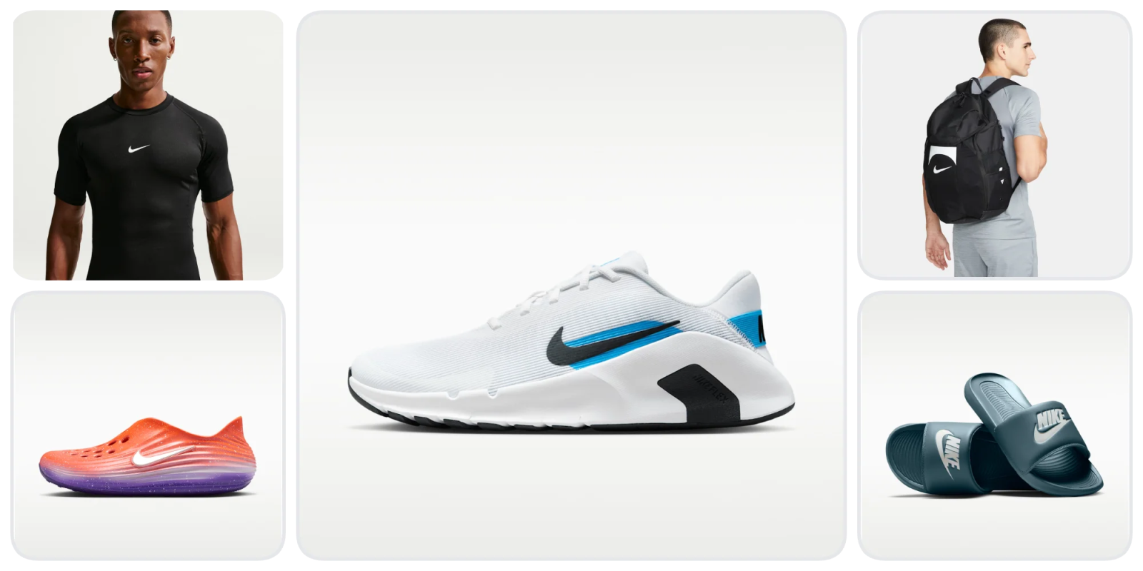 A white and blue shoe