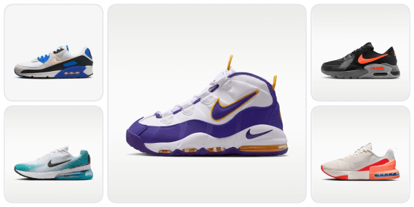 A purple and white shoe