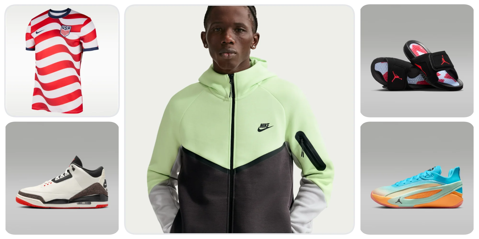 A man in a green and black jacket