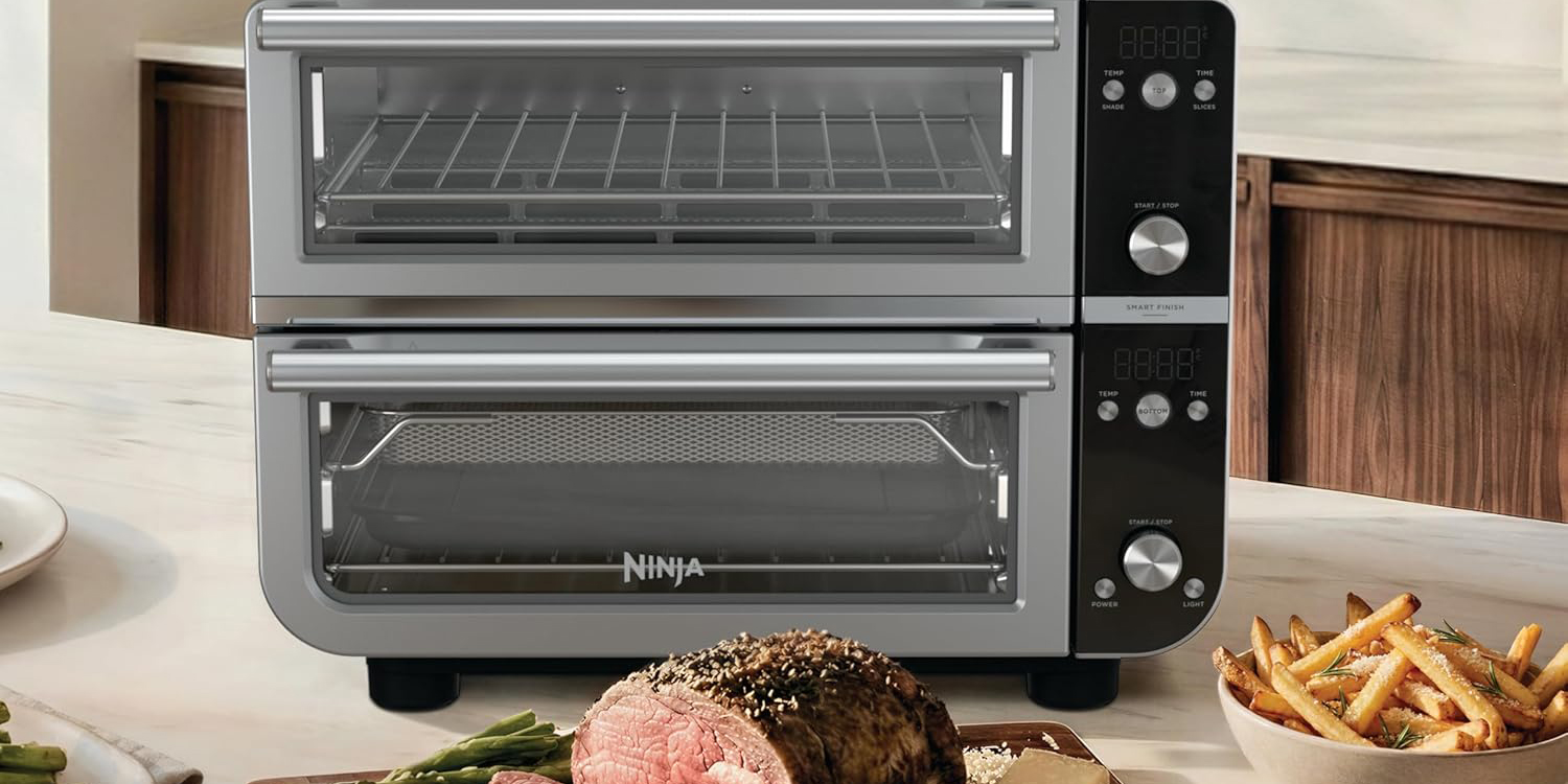Cook two meals to finish simultaneously with Ninja’s Double Oven Pro 12-in-1 smart XL countertop oven at $280 ($100 off)