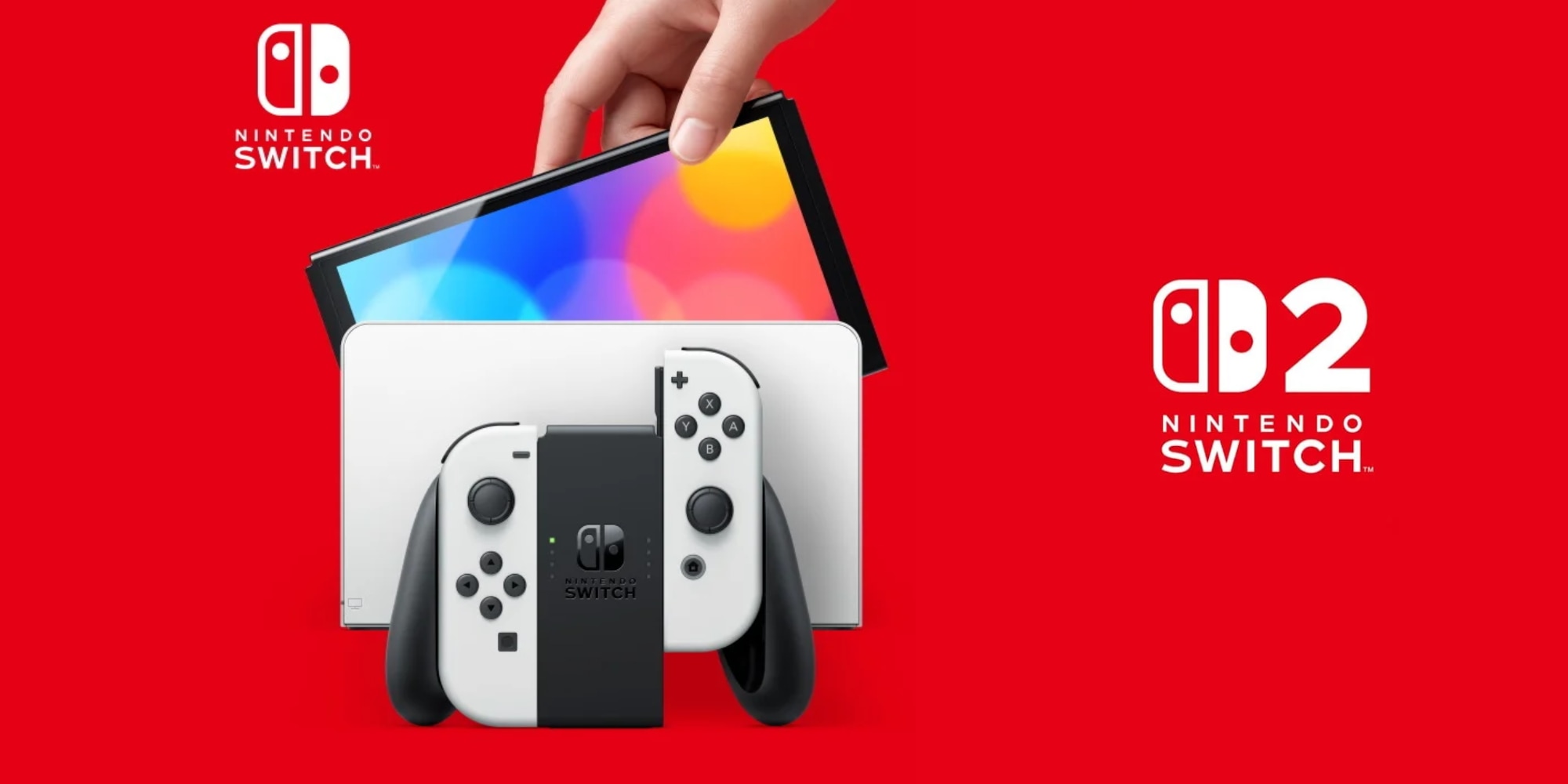 A hand holding a device with a video game controller