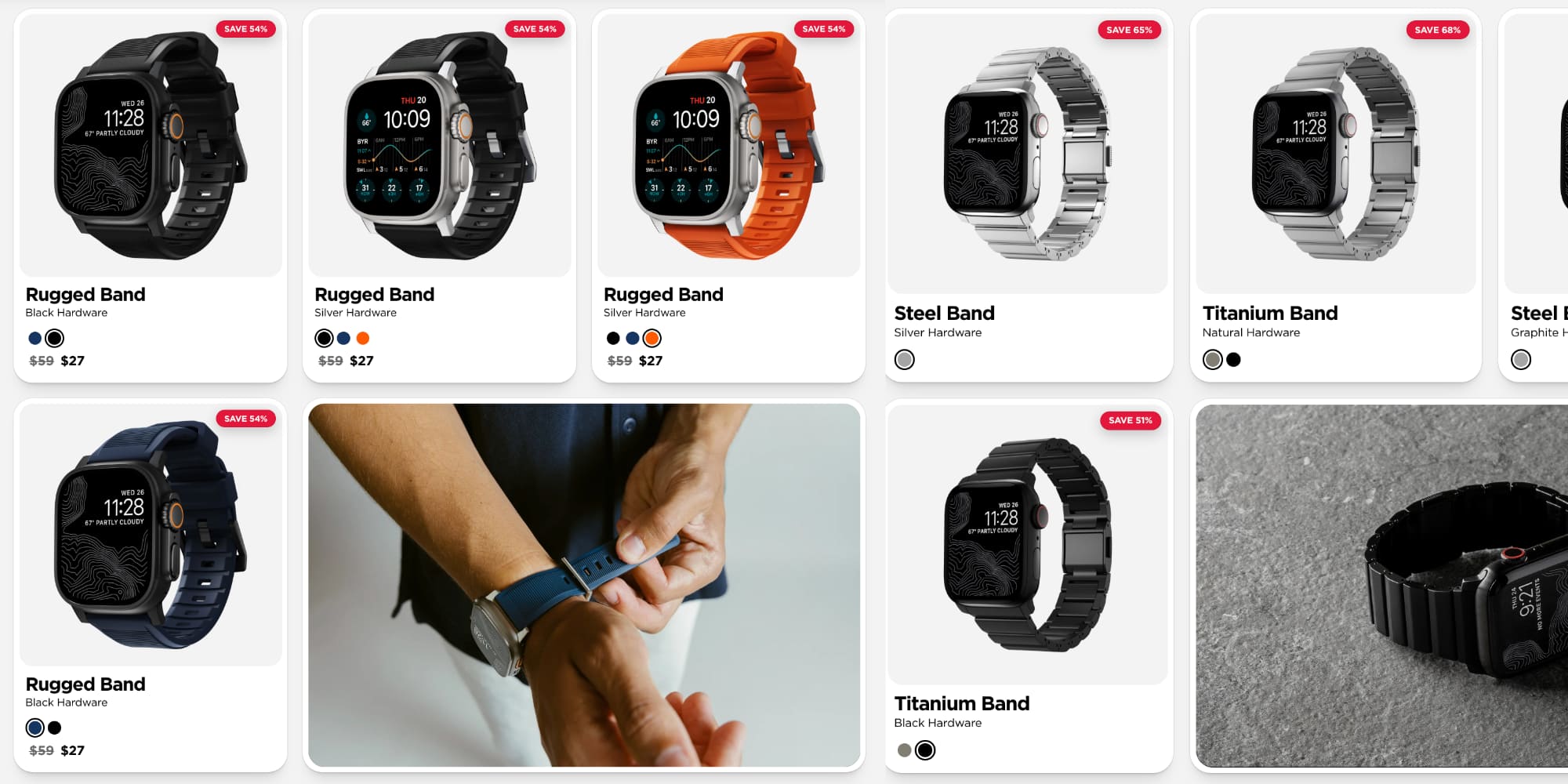 Nomad Apple Watch band deals