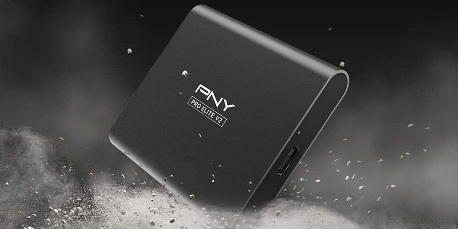 A black rectangular device with white text