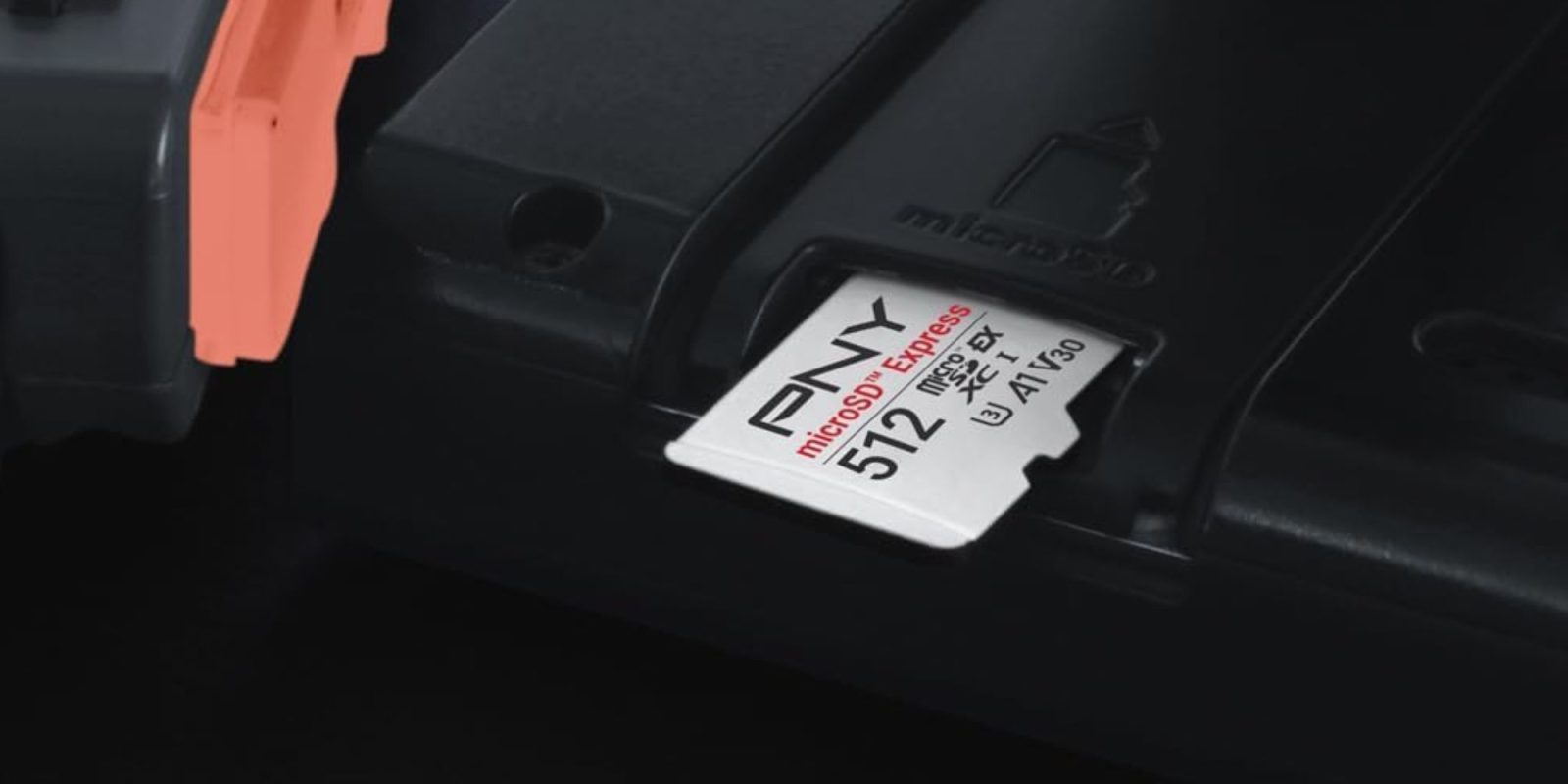 A close-up of a memory card