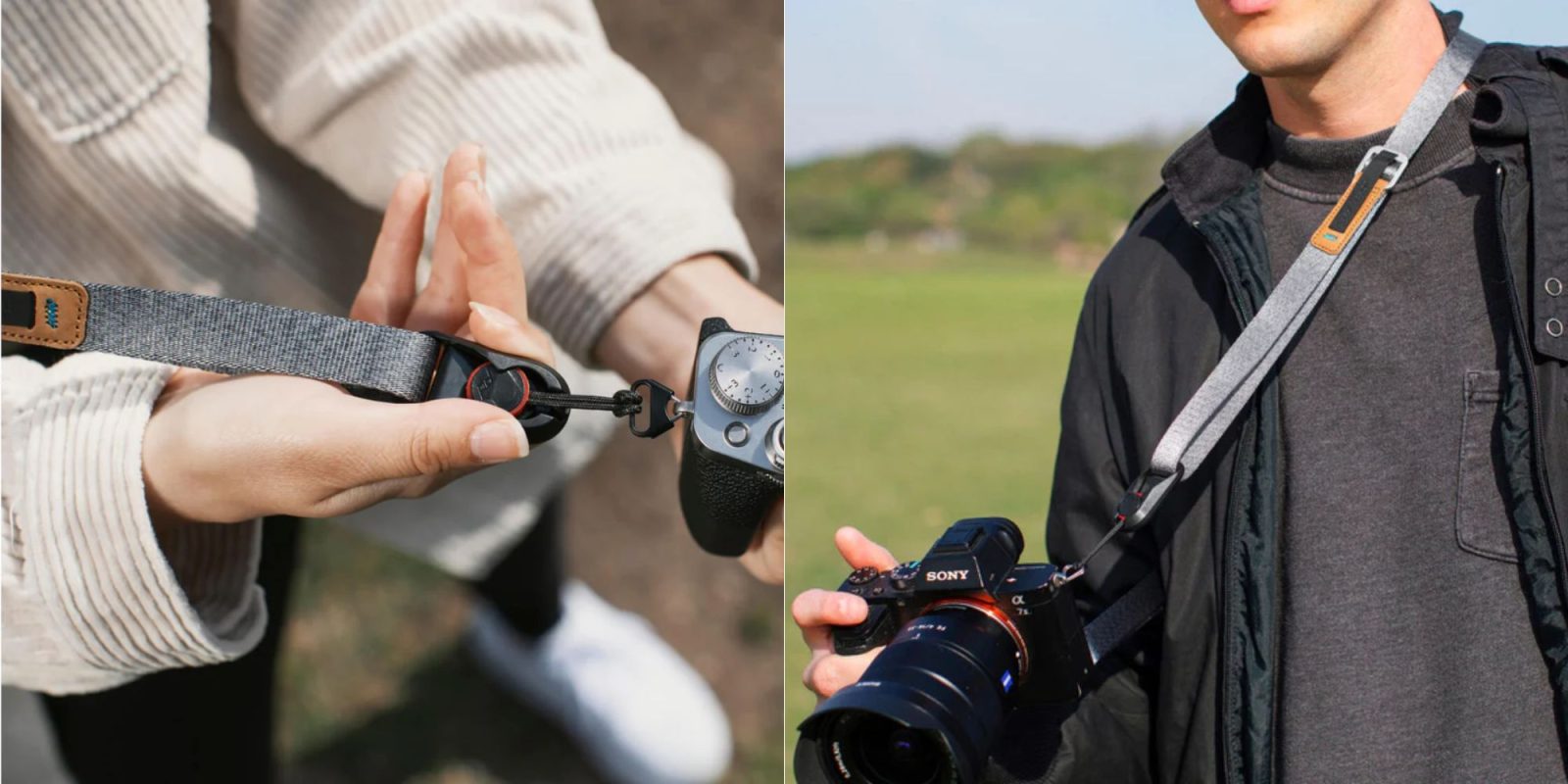 Image showing renders of Peak Design Leash camera straps.