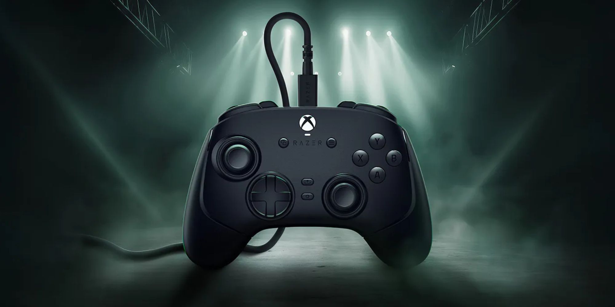 A video game controller with a cable