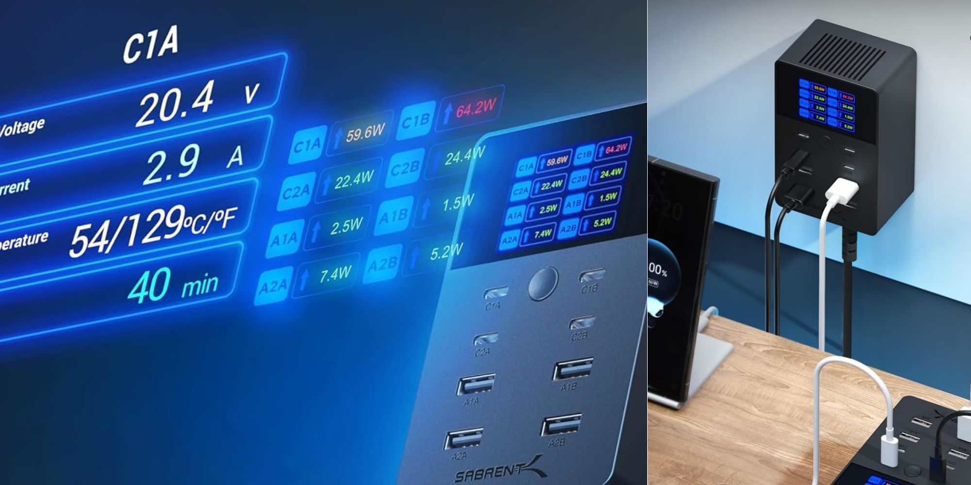 Image showing a render of SABRENT VOLTIK charger.