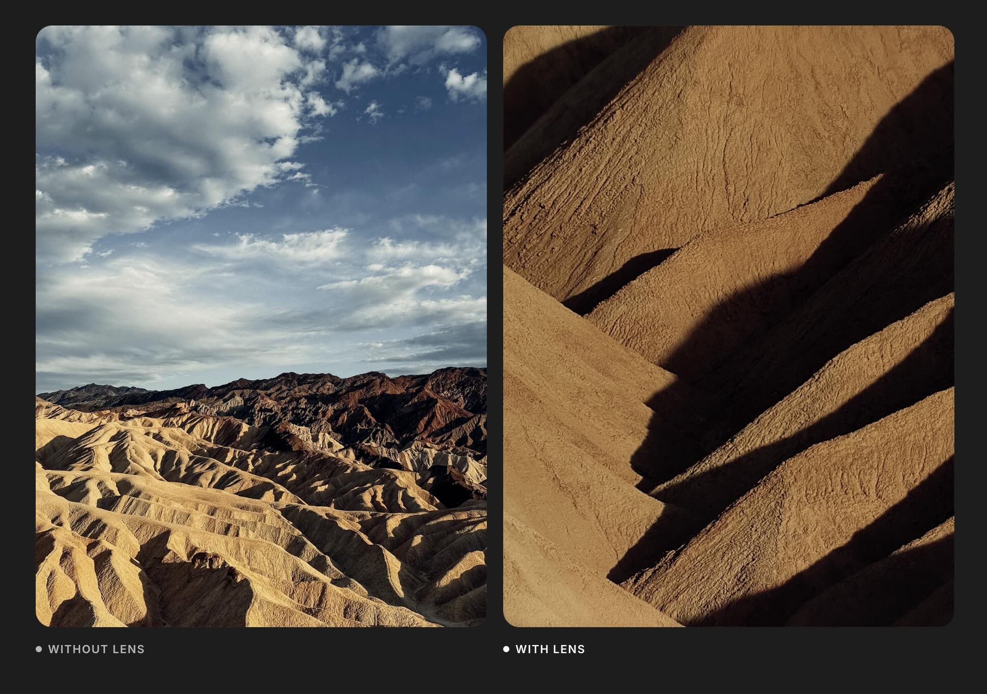A collage of mountains and sky