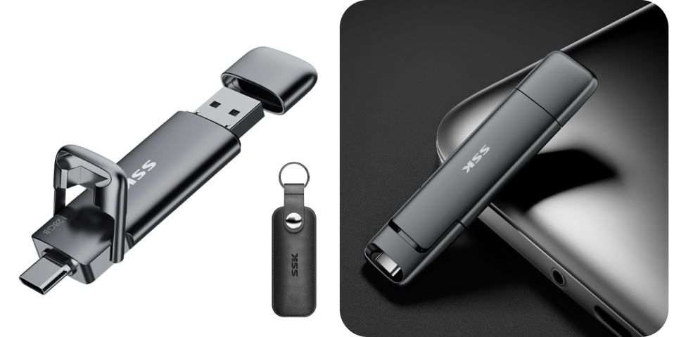 A close up of a flash drive