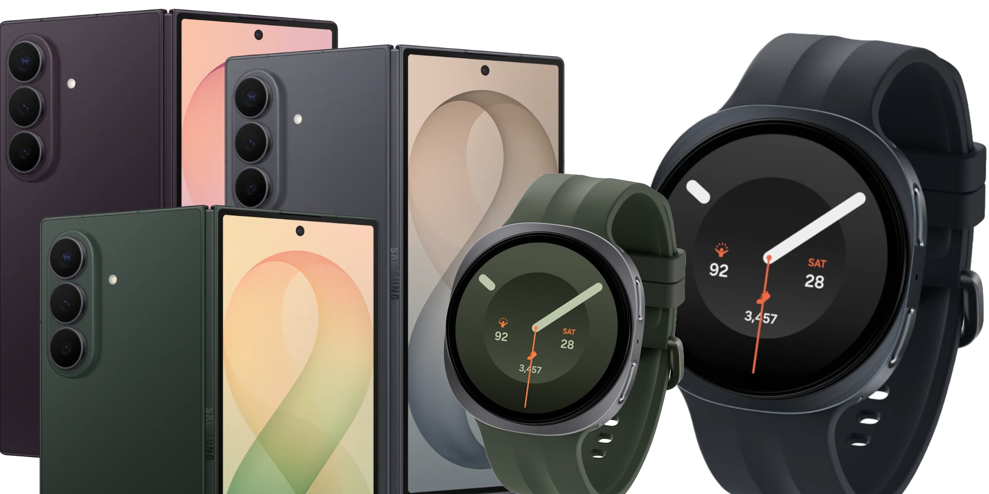 A group of smart watches