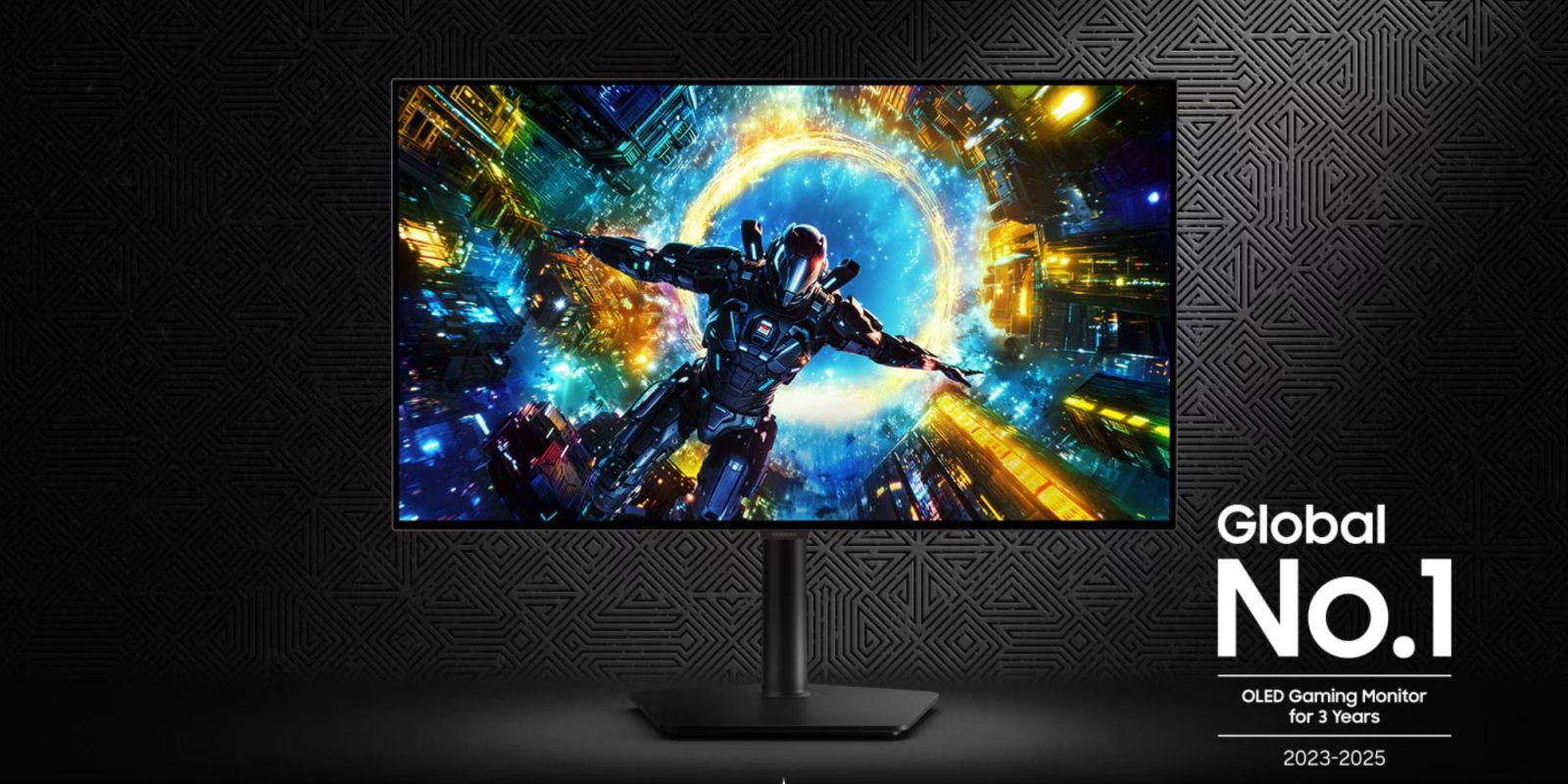 A computer screen with a robot on it