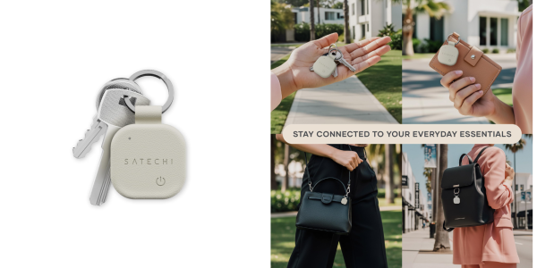 A woman holding a key chain
