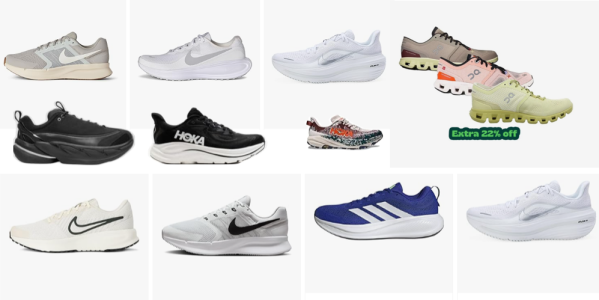 A collage of different shoes