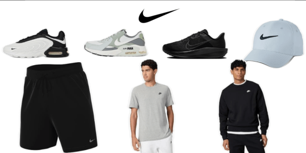 A collage of a man and a pair of shoes