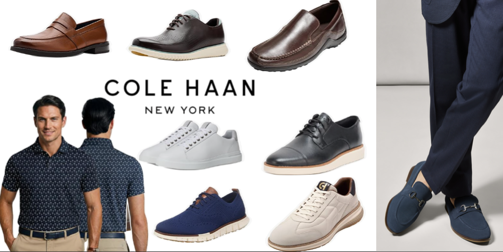 Save up to 60% on Cole Haan dress shoes, sneakers, golf gear, and more at Amazon