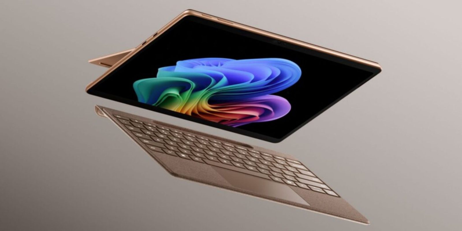 A laptop with a keyboard